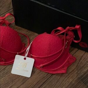 Honey Birdette Tessa Bra Red
